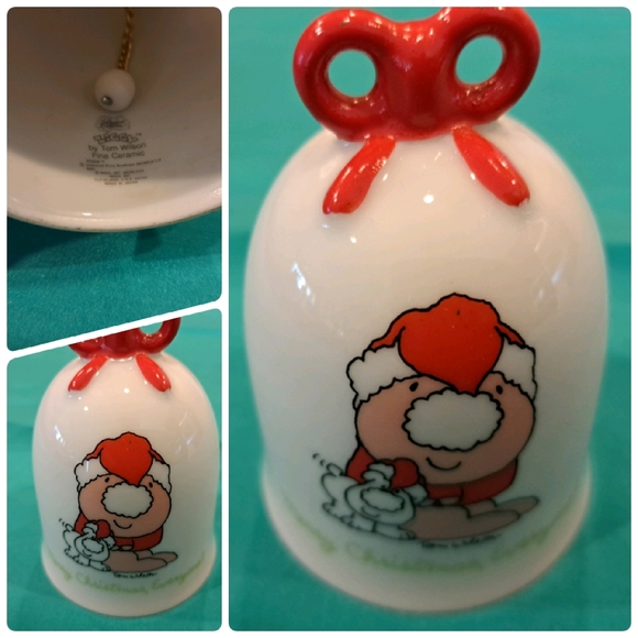 Vintage ZIGGY Christmas Holiday Ceramic Bell Tom Wilson - Picture 1 of 4